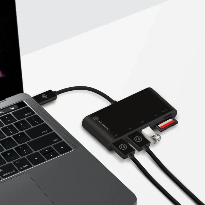 Alogic USB-C Multiport-Adapter und Cardreader, USB-C 3.0 [Stecker]