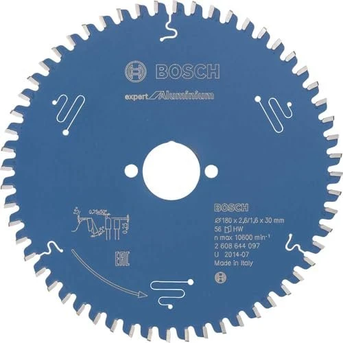 Bosch Professional Expert for Aluminium Kreissägeblatt 56Z, 180x1.6x30mm, 1 Stück