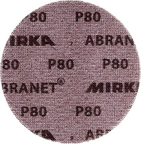 Mirka Abranet Grip Gewebeschleifblatt K80, 150mm, 50 Stück