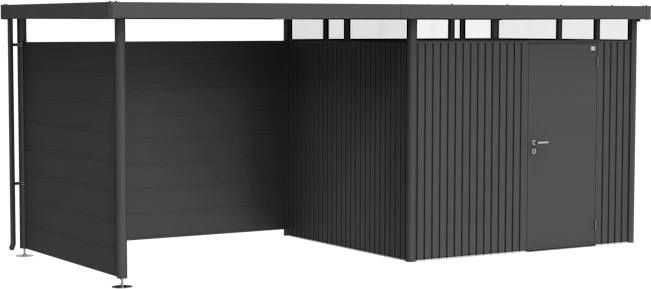 Biohort Rückwand für Seitendach S dunkelgrau-metallic