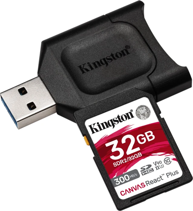 Kingston Canvas React Plus R300/W260 32GB Kit, UHS-II U3, Class 10
