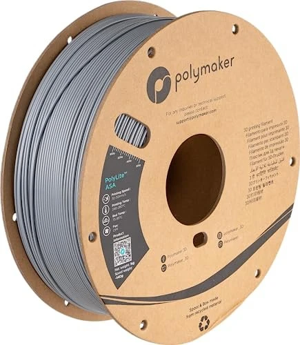 Polymaker PolyLite ASA, grau, Spule, 1.75mm, 1.00kg