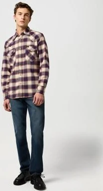 Wrangler Regular Western Hemd langarm birch blue (Herren)