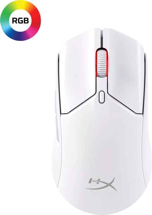 HP HyperX Pulsefire Haste 2 Wireless weiß, USB/Bluetooth