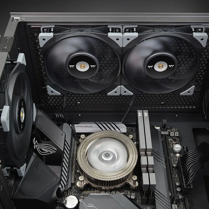 Thermaltake ToughFan 14 High Static Pressure Radiator Fan schwarz, 140mm, 2er-Pack