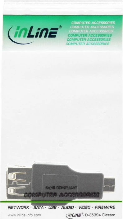 InLine Micro-USB OTG Adapter, Micro-B Stecker auf Buchse A