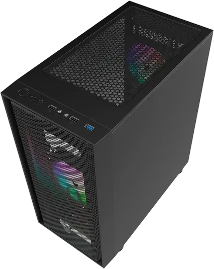 Oversteel Aeris RGB, schwarz, Glasfenster