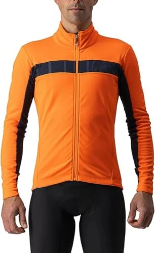 Castelli Mortirolo VI Fahrradjacke orange/savile blue (Herren)