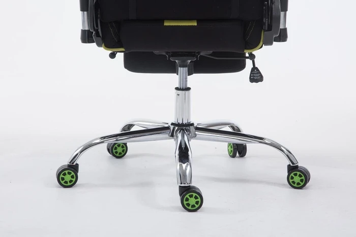 CLP Racing Limit Stoff Gamingstuhl mit Fußstütze, schwarz/grün