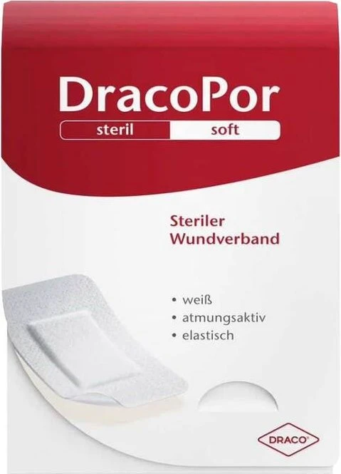 Dr. Ausbüttel DracoPor Soft steriler Wundverband weiß, 9 x 25cm, 3 Stück