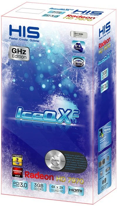 HIS Radeon HD 7970 GHz Edition IceQ X², 3GB GDDR5, DVI, HDMI, 2x mDP