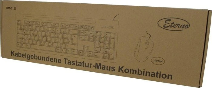 Inter-Tech Eterno KM-3123 schwarz, USB, DE