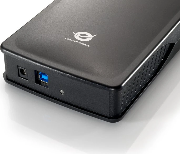 Conceptronic Grab'n'GO Hard Disk Box, schwarz, 3.5", USB-B 3.0