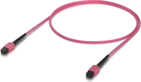 Ubiquiti UniFi MPO-12 Typ B female 100G Patchkabel, OM4, 1x MPO Stecker/1x MPO Stecker, 1m, rosa