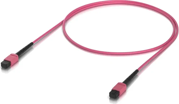 Ubiquiti UniFi MPO-12 Typ B female 100G Patchkabel, OM4, 1x MPO Stecker/1x MPO Stecker, 1m, rosa
