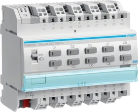 Hager KNX Schalt-/Jalousieaktor 10/5-fach 4A, 6TE REG, Schaltaktor (TYA610A)
