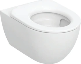 Geberit Acanto Set Wand-WC Tiefspüler, geschlossene Form, TurboFlush, mit WC-Sitzring, weiß/KeraTect
