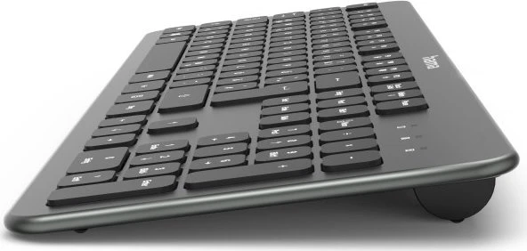 Hama KW-700 Wireless Slim-Design Tastatur, anthrazit/schwarz, USB, DE