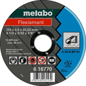 Metabo Flexiamant Stahl A 30-R Trennscheibe gerade, 115x2.5x22.23mm, 25 Stück