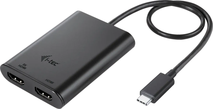 i-tec USB-C Dual 4K/60Hz (single 8K/30Hz) HDMI Video Adapter, USB-C 3.0 [Stecker]