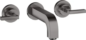 Hansgrohe Axor Citterio 3-Loch Waschbeckenarmatur mit Hebelgriffen 162mm polished black chrome