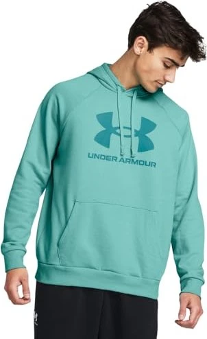 Under Armour Rival Fleece Logo Hoodie radial turquoise/circuit teal (Herren)