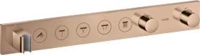 Hansgrohe AXOR ShowerSolutions Thermostatmodul Select 670/90 Unterputz für 5 Verbraucher polished red gold