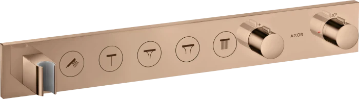 Hansgrohe AXOR ShowerSolutions Thermostatmodul Select 670/90 Unterputz für 5 Verbraucher polished red gold