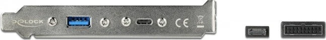 DeLOCK Slotblende, 1x USB-C 3.1, 1x USB-A 3.0