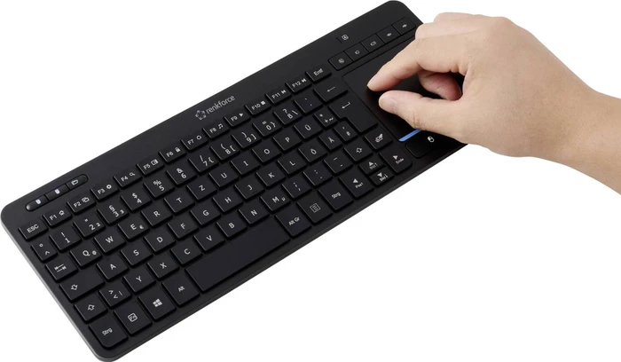 Renkforce RF-WLTKB-300 Kabellose Touch-Tastatur, schwarz, USB, DE
