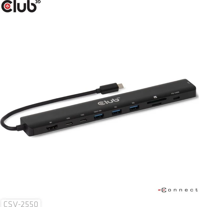 Club 3D 10-in-1 Hub USB Typ-C 140W, USB-C 3.1 [Buchse]