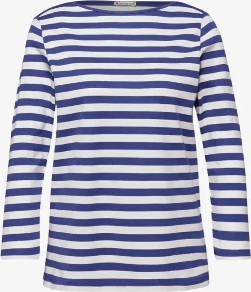 Street One Gestreiftes Shirt langarm amparo blue (Damen)