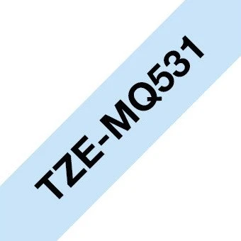 Brother TZe-MQ531 Beschriftungsband, 12mm, schwarz/pastellblau