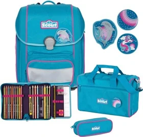 Scout Genius Dolphins Schultaschen-Set, 4-tlg.
