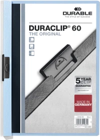 Durable Duraclip 60 Klemmmappe, A4, blau/transparent
