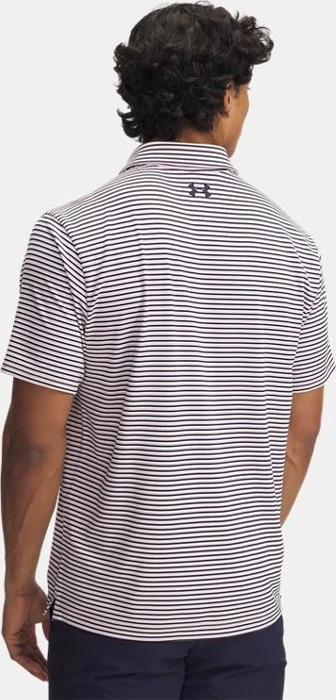 Under Armour Playoff 3.0 Stripe Poloshirt kurzarm prime pink/midnight navy (Herren)