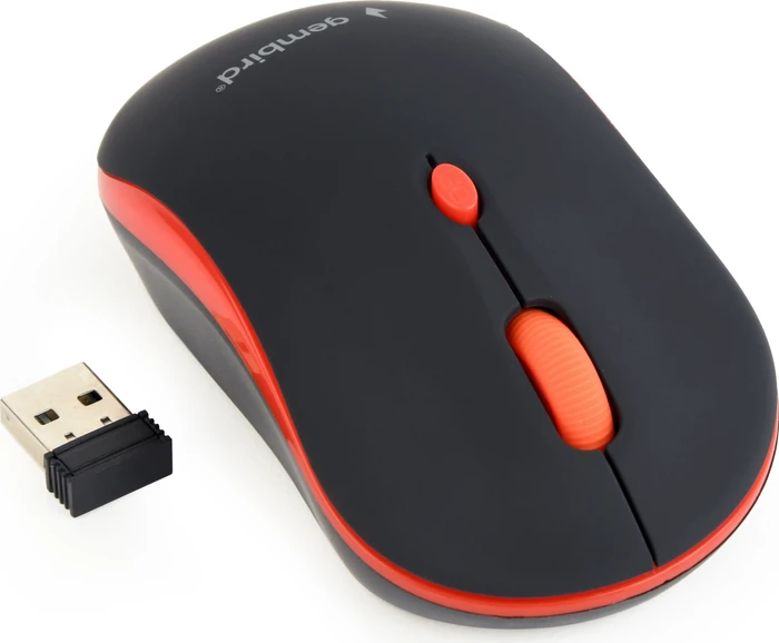 Gembird Wireless Optical Mouse 4B-03 schwarz/rot, USB
