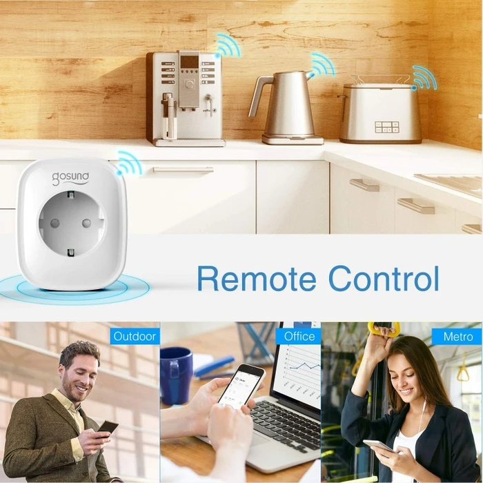 Gosund SP1 Smart Wi-Fi Plug, Smart-Steckdose mit Strommessfunktion, 2er-Pack