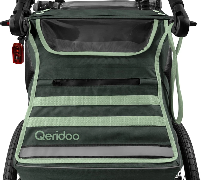 Qeridoo Kidgoo 2 Fahrradanhänger forest green (Modell 2026)