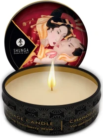 Shunga Massagekerze Sparkling Strawberry Wine, 30ml