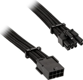 BitFenix Alchemy 6/8-Pin PCIe Verlängerung 45cm, sleeved schwarz (BFA-MAC-62PEG45KK-RP)
