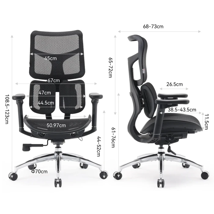 Sihoo Doro S100 Ergonomischer Bürostuhl, schwarz