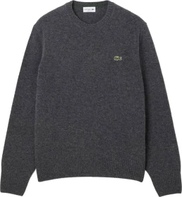 Lacoste Tuchwolle mit Rundhalsausschnitt Pullover grau (Herren)