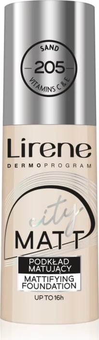 Lirene City Matt Fluid Foundation 205 sand, 30ml