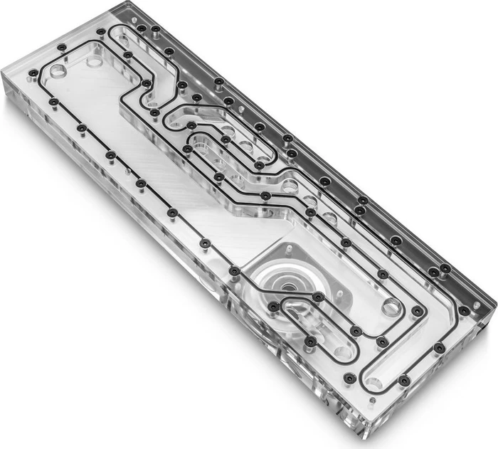 EK Water Blocks Quantum Line EK-Quantum Reflection² ROG Hyperion D5 PWM D-RGB, Verteilerplatte mit Pumpe, Acryl