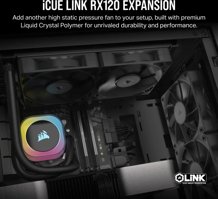 Corsair RX Series iCUE LINK RX120 PWM, schwarz, 120mm
