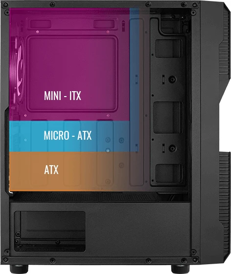 AeroCool Menace Saturn FRGB, Glasfenster