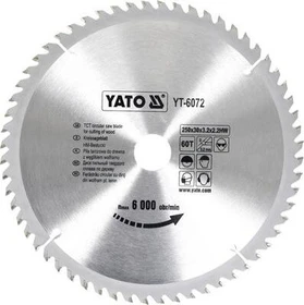 Yato YT-6072 HM Kreissägeblatt 60Z, 250x2.2x30mm, 1 Stück
