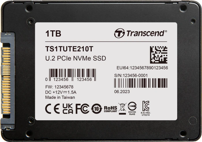 Transcend UTE210T 1TB, 2.5" / U.2 / PCIe 4.0 x4