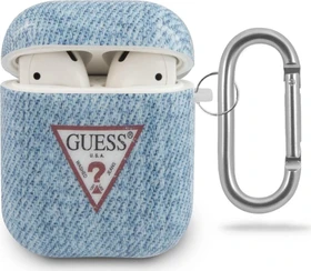 Guess Airpods 1 und 2 Hülle Jeans Collection blau